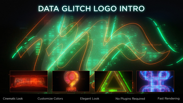 Data Glitch Logo Intro
