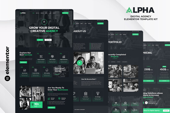 Alpha - Digital Agency Elementor Template Kit