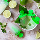 Homemade popsicles with lime juice and mint, mojito fruit ice.  - PhotoDune Item for Sale