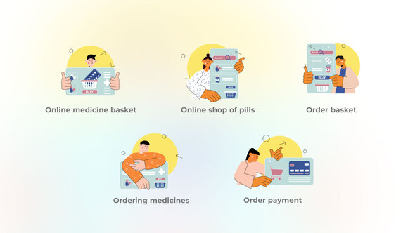 Online Ordering of Medicines - Big Hands Flat Concepts
