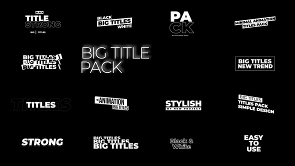 Big Titles 2.0 | After Effects
