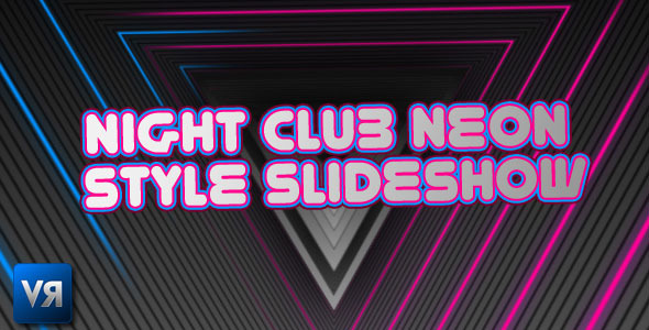 Triangle neon style slideshow
