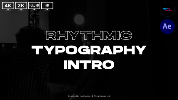 Rhythmic Typography Intro Product Promo template preview