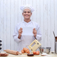 Chef holding white blank paper - PhotoDune Item for Sale