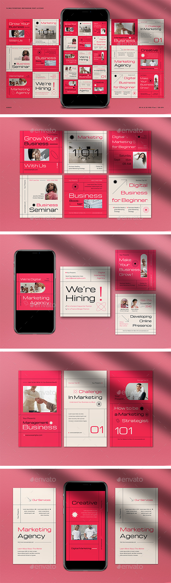 Pink Swiss International Business Instagram Pack