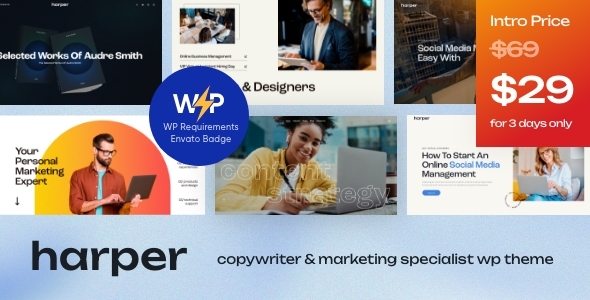 Harper –  Copywriter & Marketing Specialist WordPress Theme