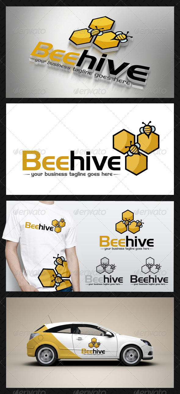 Bee Hive Logo Template - Animals Logo Templates