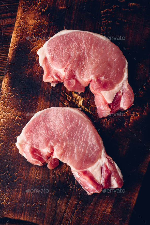 Two pork loin steaks - Stock Photo - Images