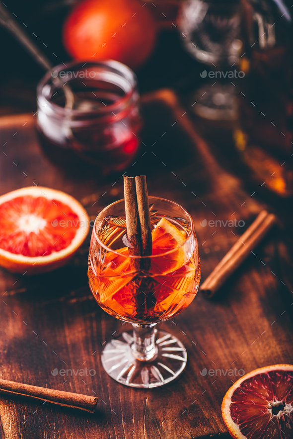 Glass of whiskey sour cocktail - Stock Photo - Images