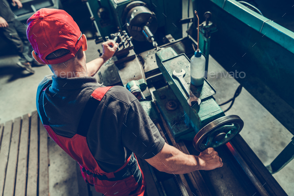Metalworking Lathe Operator Job - Stock Photo - Images