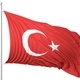Waving flag of Turkey on flagpole, isolated on white background. - PhotoDune Item for Sale