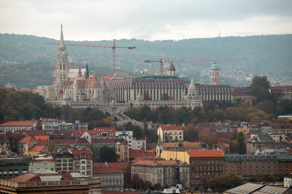 Budapest beautiful panoramic view. - Stock Photo - Images