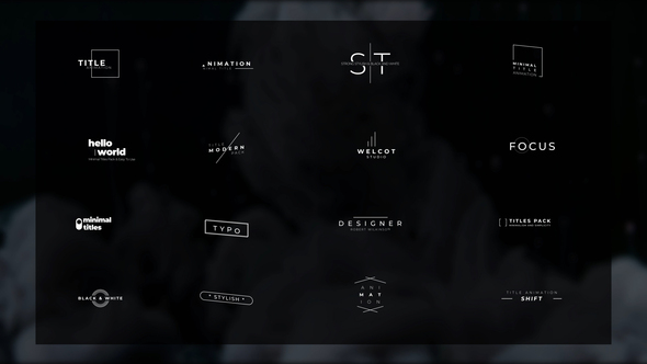 Minimal Titles Pack | After Effects, After Effects Project Files ...