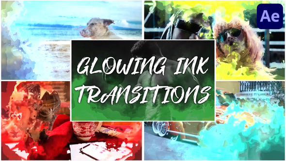 Glowing Ink Transitions for After Effects
