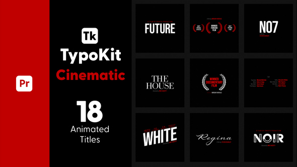 Typo Kit Cinematic Titles for Premiere Pro alt