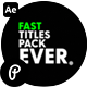 Typo Kit Fast Titles for After Effects - VideoHive Item for Sale