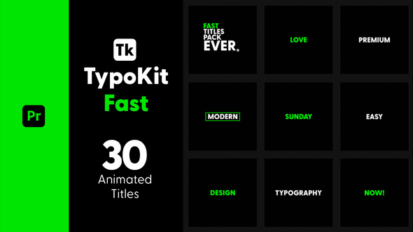 Typo Kit Fast Titles for Premiere Pro alt