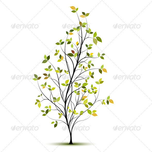 Young Tree - Vector - Flowers & Plants Nature