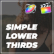 Simple Lower Thirds | FCPX - VideoHive Item for Sale