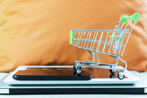 Online business and e-commerce or shopping online concept. - Stock Photo - Images