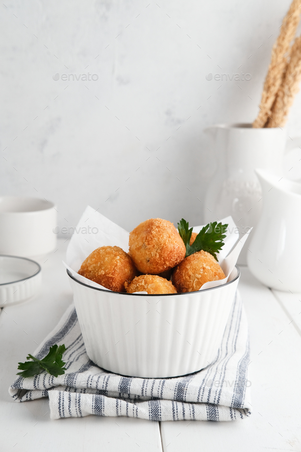 Delicious Bitterballen, typical Dutch snacks Stock Photo by tyasindayanti