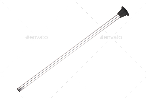 Bow arrow with black sucker isolated on white - Stock Photo - Images