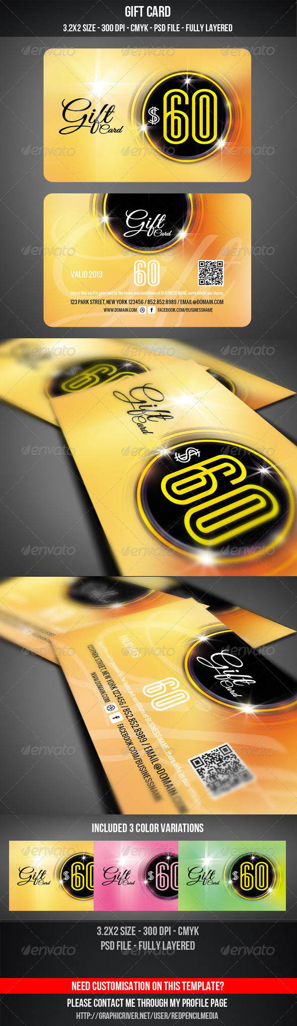 Gift Card - Cards & Invites Print Templates