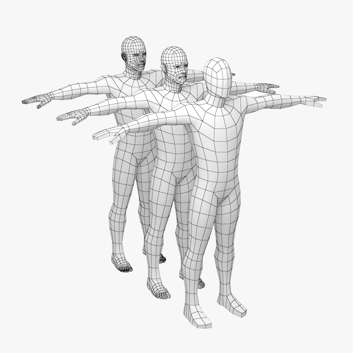 Character 3D Rendering Illustration,creative Man T Pose,of