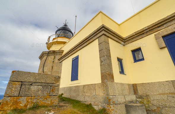 Cabo Prior Lighthouse, Covas, Spain - Stock Photo - Images