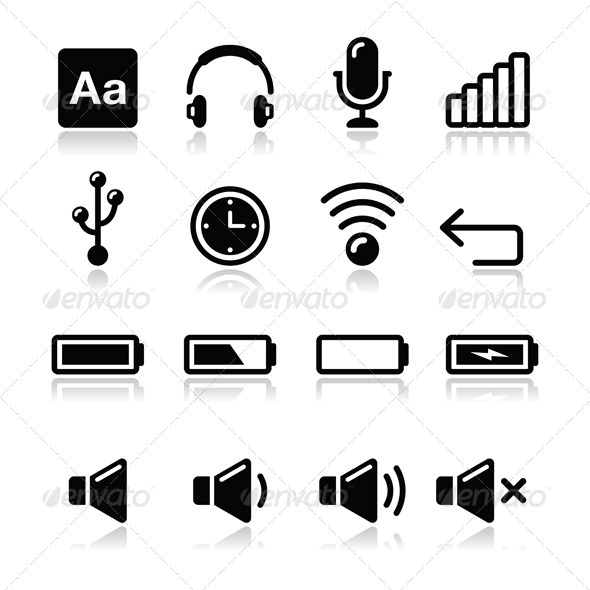 Electronic Device / Computer Software Icons Set - Computers Technology