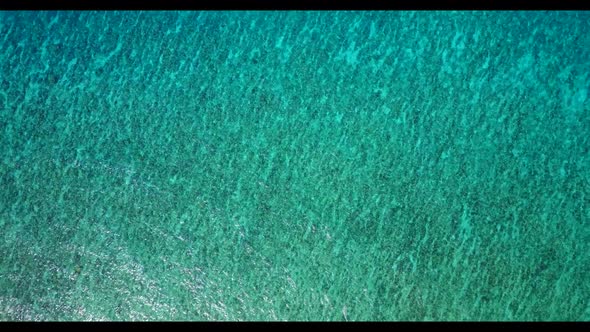 Aerial drone shot sky of tropical resort beach adventure by aqua blue water with white sand backgrou alt