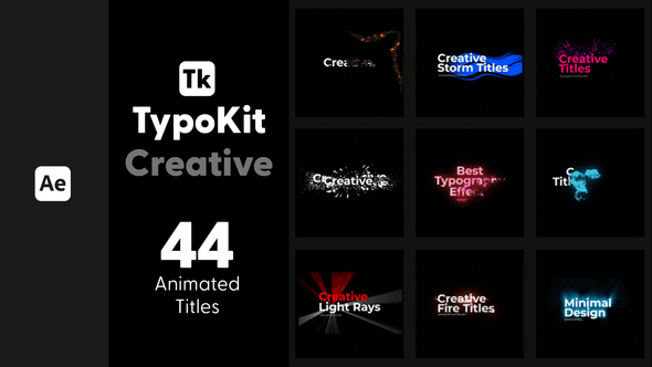 Typo Kit Creative Titles for After Effects alt