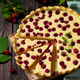 Berry pie summer. Sweet pie, tart with fresh berry raspberries. Delicious cake with raspberries. - PhotoDune Item for Sale