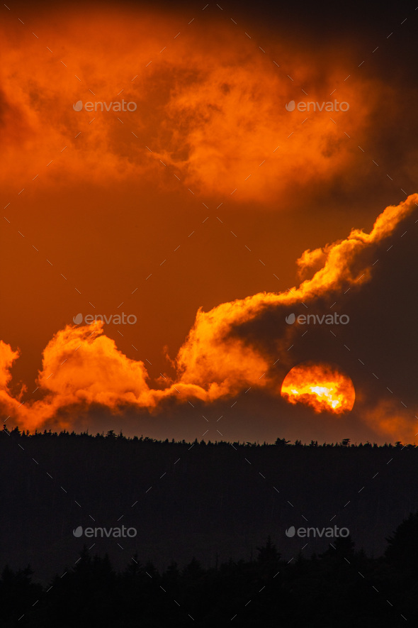Sunset at Grayson Highlands - Stock Photo - Images