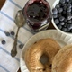 Blueberry bagels with jam and fresh blueberries - PhotoDune Item for Sale