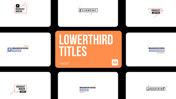 Lowerthird Titles 07 for After Effects Titles template preview