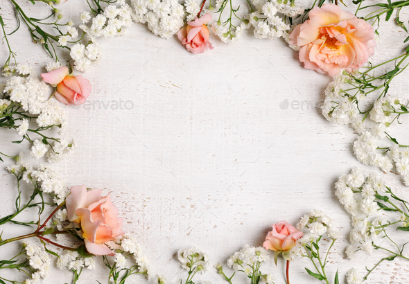 Beautiful floral frame - Stock Photo - Images