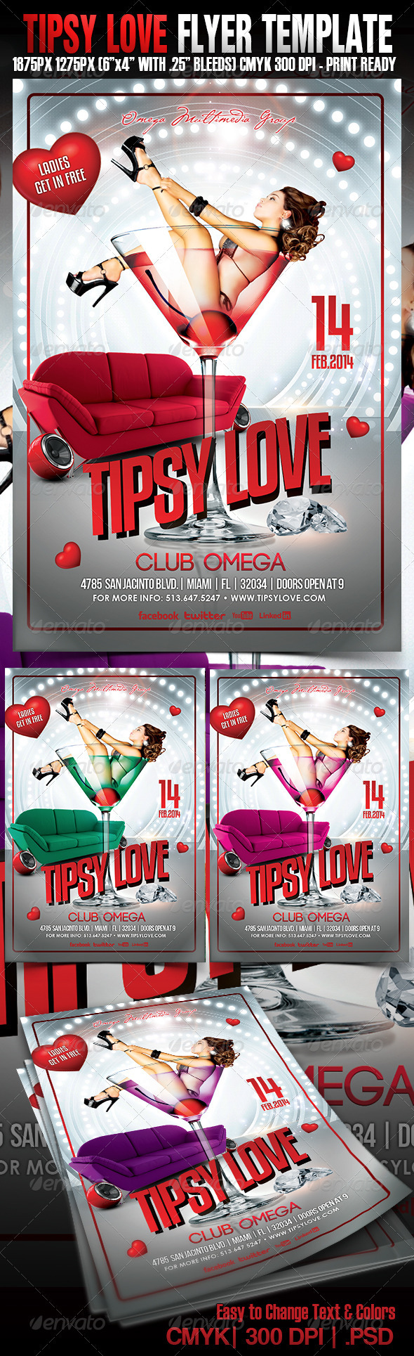 Tipsy Love - Events Flyers