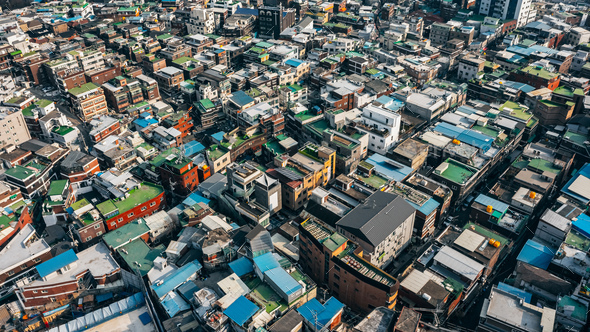 Residential district of Seoul - Stock Photo - Images