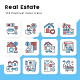 Real Estate Minimal Color Icons