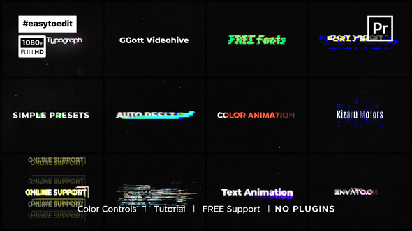 Digital Glitch Titles Animation