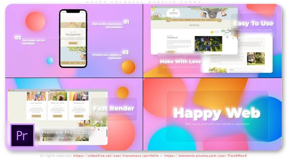 Happy Colorful Website Promo