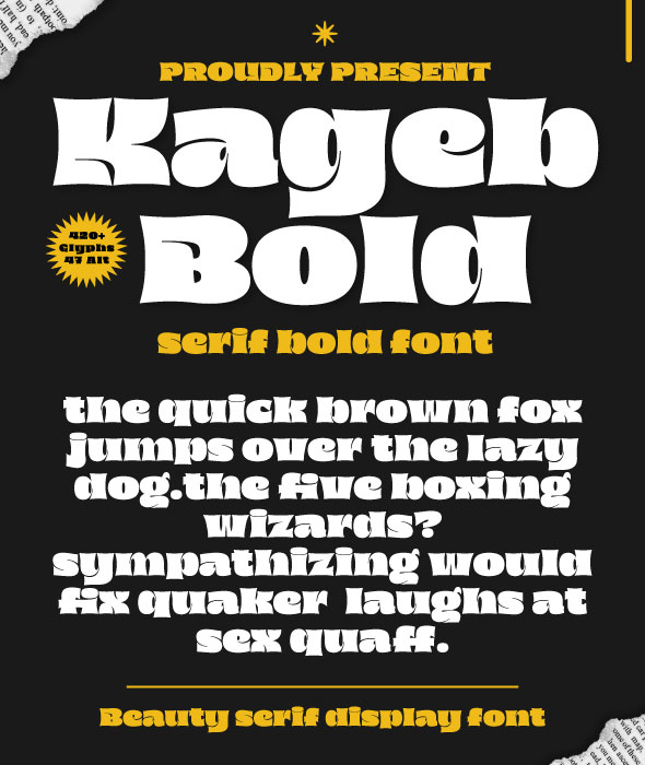 [DOWNLOAD]Kageb Bold – Serif Display Font