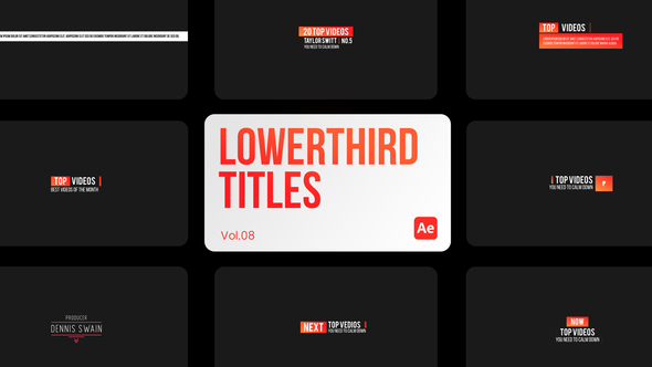 Lowerthird Titles 08 for After Effects Titles template preview