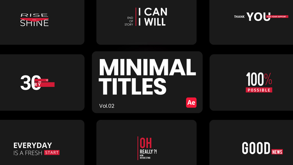 Minimal Titles 02 for After Effects Titles template preview