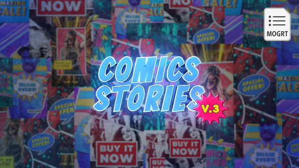 Comics Instagram Vertical Stories V.3 - MOGRT