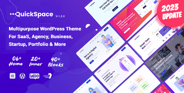 QuickSpace - Multipurpose WordPress Theme for SaaS Agency