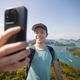 Man taking selfie against group of tropical islands - PhotoDune Item for Sale