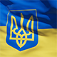 Fluttering in the wind the National flag of the country of Ukraine with Coat of arms of Ukraine - VideoHive Item for Sale