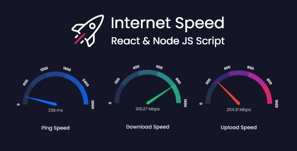 Internet Speed Test React & Node JS Script